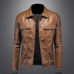 Vanguard Faux Leather Lapel Jacket