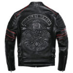 Memento Mori Embroidered Cowhide Moto Jacket