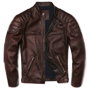 Burnished Cowhide Motorcycle Jacket