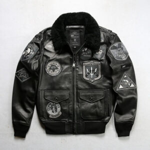 Heritage Patched G-1 Leather Flight Jacket