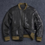 MA-1 Sheepskin Leather Bomber Jacket