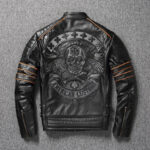 American Custom Skull Biker Jacket