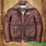 Vintage Cowhide Pilot Jacket with Detachable Collar