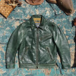 Slim-Fit Waxed Leather Jacket