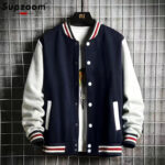 Fleece-Lined Baseball Bomber Jacket