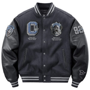 Hooded Military Baseball Jacket