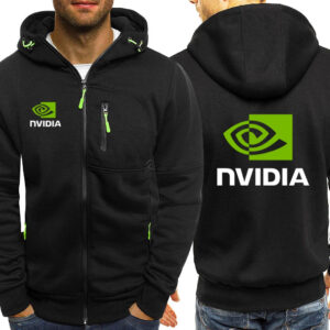 Graphic Print Full-Zip Hooded Jacket