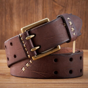 Double-Prong Leather Tactical Belt