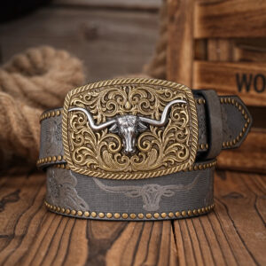 Longhorn Buckle Western Belt