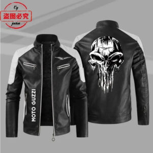Phantom Color-Block Motorcycle Racer Jacket