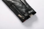 Grid Series Patched Faux Leather Racer Jacket – view 13