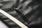 Grid Series Patched Faux Leather Racer Jacket – view 14