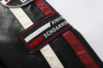 Grid Series Patched Faux Leather Racer Jacket – view 11