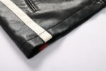Grid Series Patched Faux Leather Racer Jacket – view 16