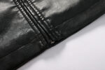 Grid Series Patched Faux Leather Racer Jacket – view 17