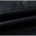 Asphalt Color-Block Faux Leather Racer Jacket – view 5