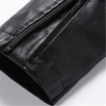 Asphalt Color-Block Faux Leather Racer Jacket – view 6