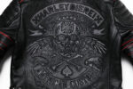 Memento Mori Embroidered Cowhide Moto Jacket – view 5