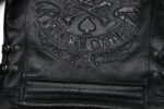 Memento Mori Embroidered Cowhide Moto Jacket – view 20