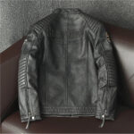 Grand Prix Patched Vintage Cowhide Moto Jacket – view 3