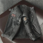 Grand Prix Patched Vintage Cowhide Moto Jacket – view 5