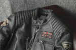 Grand Prix Patched Vintage Cowhide Moto Jacket – view 9