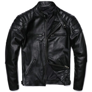 Burnished Cowhide Motorcycle Jacket – view 2