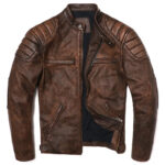 Burnished Cowhide Motorcycle Jacket – view 3