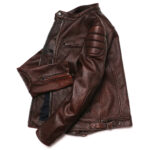 Burnished Cowhide Motorcycle Jacket – view 11