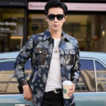 Midnight Botanical Floral Sheepskin Jacket – view 2