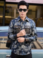 Midnight Botanical Floral Sheepskin Jacket – view 4