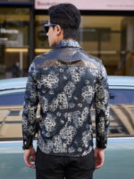 Midnight Botanical Floral Sheepskin Jacket – view 5