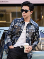 Midnight Botanical Floral Sheepskin Jacket – view 7