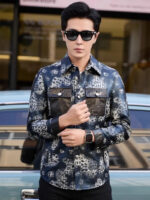 Midnight Botanical Floral Sheepskin Jacket – view 10