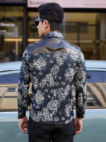 Midnight Botanical Floral Sheepskin Jacket – view 11