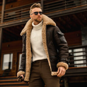 Nomad Sherpa-Collar Faux Leather Jacket – view 2