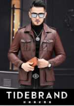 Signature 4-Pocket Waxed Leather Jacket – view 8
