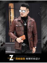 Signature 4-Pocket Waxed Leather Jacket – view 9