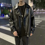 Nomad Oversized Faux Leather Biker Jacket – view 3