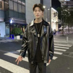 Nomad Oversized Faux Leather Biker Jacket – view 4