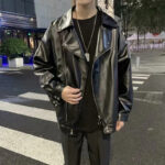 Nomad Oversized Faux Leather Biker Jacket – view 6