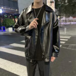 Nomad Oversized Faux Leather Biker Jacket – view 9