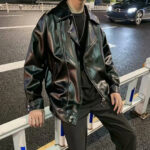Nomad Oversized Faux Leather Biker Jacket – view 11