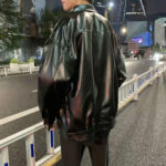 Nomad Oversized Faux Leather Biker Jacket – view 12