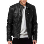 Technical Faux Leather Biker Jacket – view 3