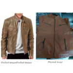 Technical Faux Leather Biker Jacket – view 4
