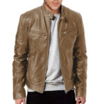 Technical Faux Leather Biker Jacket – view 5