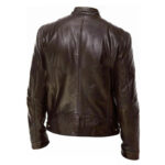 Technical Faux Leather Biker Jacket – view 14