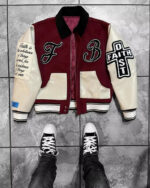 D'Artisan Contrast-Sleeve Varsity Jacket – view 2
