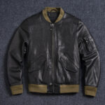 MA-1 Sheepskin Leather Bomber Jacket – view 2